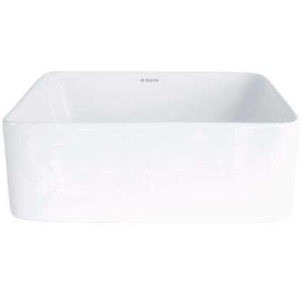 Deante CDJ_6U3S - Umyvadlo na desku JASMIN 34,5x34,5 cm keramika/bílá