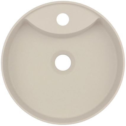 Deante CQS_5U4B - Umyvadlo na desku s otvorem pro baterii SILIA pr. 36 cm granit/béžová