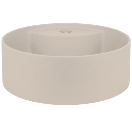 Deante CQS_5U4B - Umyvadlo na desku s otvorem pro baterii SILIA pr. 36 cm granit/béžová