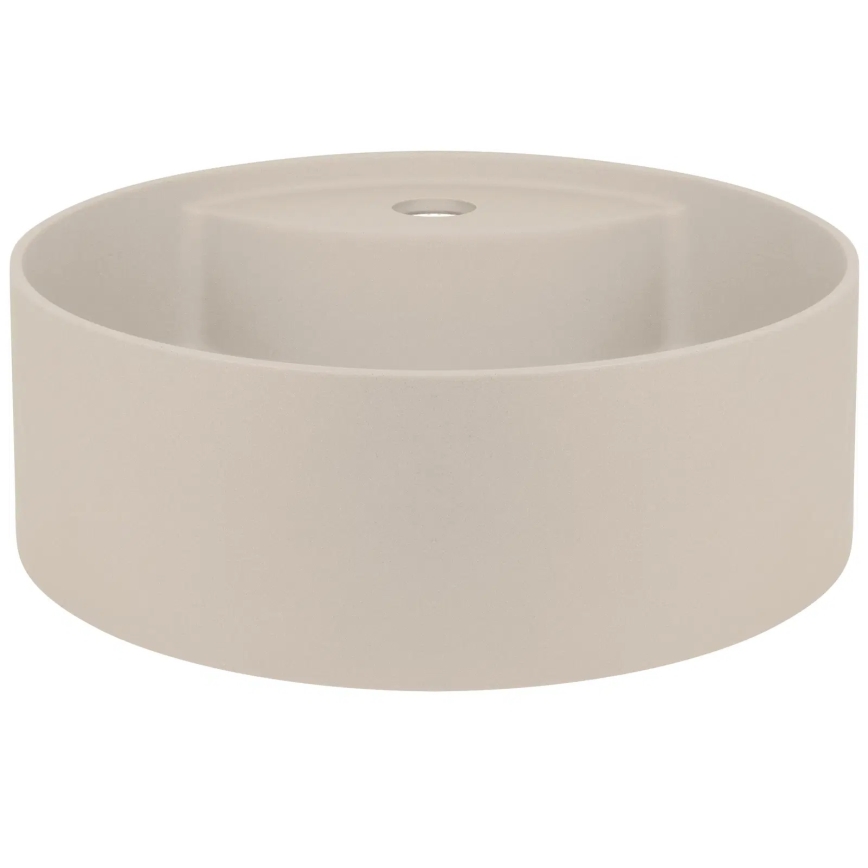 Deante CQS_5U4B - Umyvadlo na desku s otvorem pro baterii SILIA pr. 36 cm granit/béžová