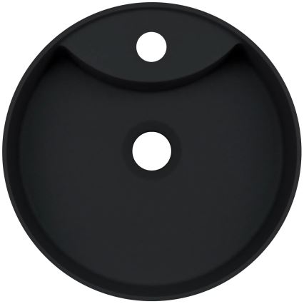Deante CQS_NU4B - Umyvadlo na desku s otvorem pro baterii SILIA pr. 36 cm granit/černá