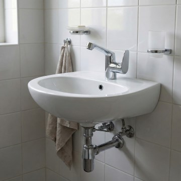 Deante - Závěsné umyvadlo JASMIN 45,7x36,4 + umyvadlová baterie LEMON