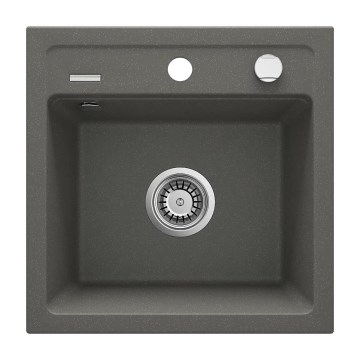 Deante ZQZ_T103 - Kuchyňský dřez ZORBA 44x44 cm granit/antracit