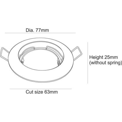 Deko-Light 120017 - Podhledové svítidlo RUND 1xGU5,3-MR16/35W/12V bílá