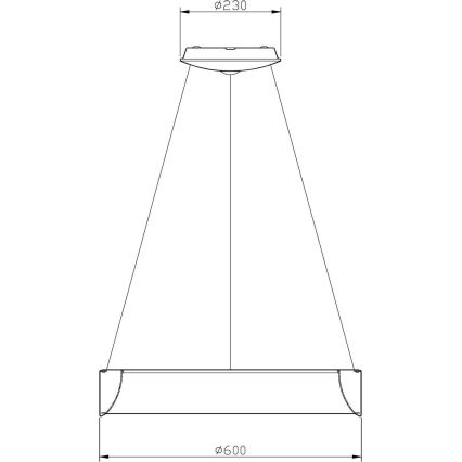 Deko-Light 342125 - LED Stmívatelný lustr na lanku SCULPTORIS LED/27W/230V 4000K pr. 60 cm