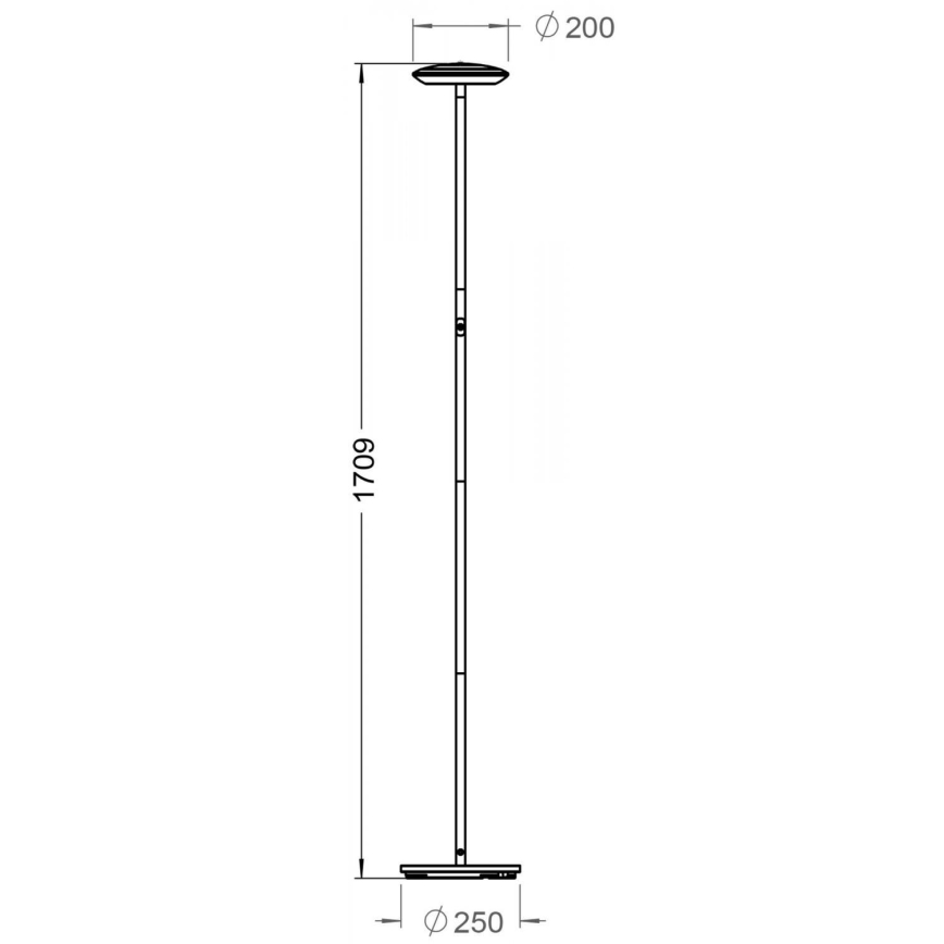 Deko-Light 343028 - LED Stmívatelná stojací lampa BERMUDA LED/18W/230V 3000K černá