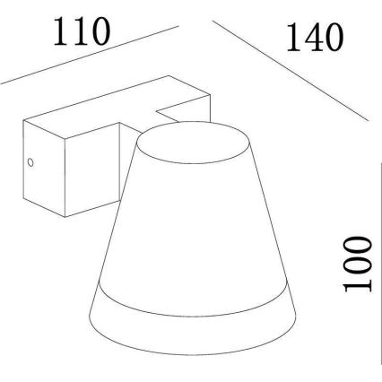 Deko-Light 731076 - LED Venkovní nástěnné svítidlo SERPENTIS LED/6,2W/230V IP54 černá