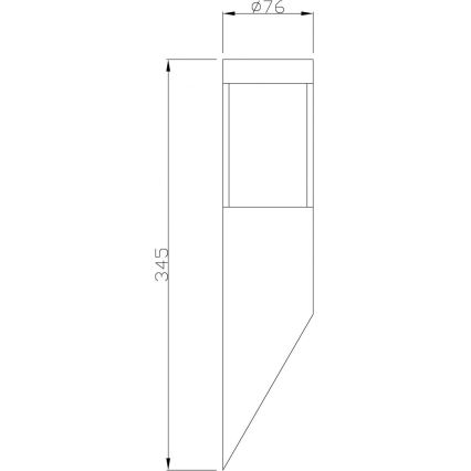 Deko-Light 731106 - Venkovní nástěnné svítidlo PORRIMA 1xGU10/5W/230V IP44 matný chrom