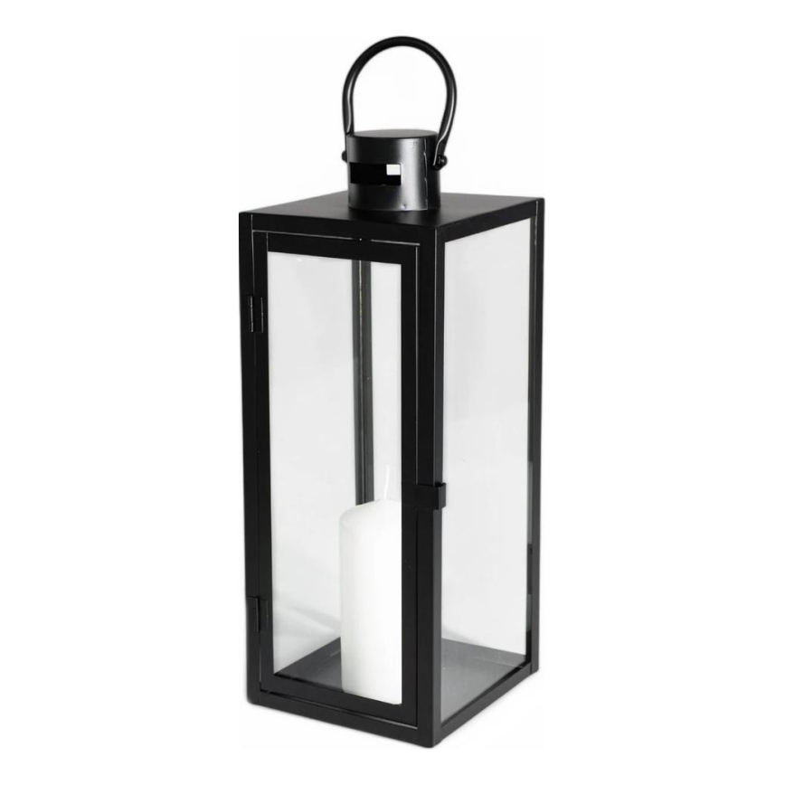 Dekorační lucerna 38 cm černá