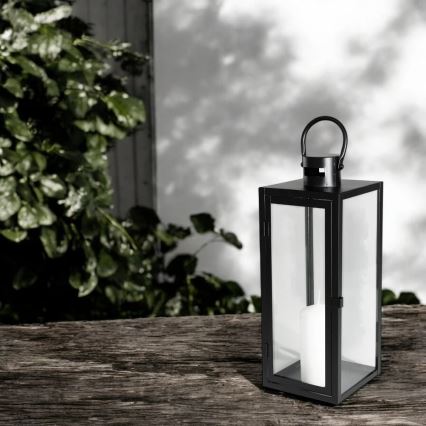 Dekorační lucerna 38 cm černá