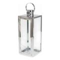 Dekorační lucerna 38 cm lesklý chrom
