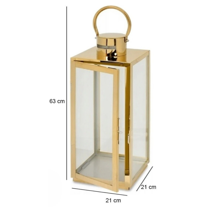 Dekorační lucerna 49 cm zlatá