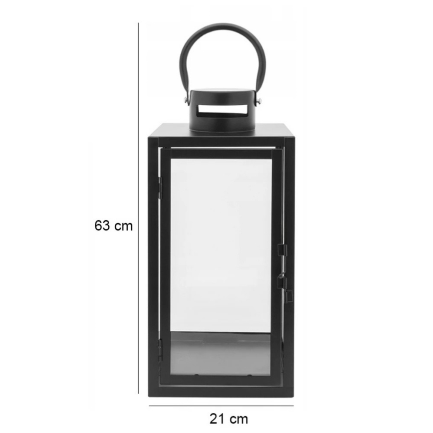 Dekorační lucerna 63 cm černá