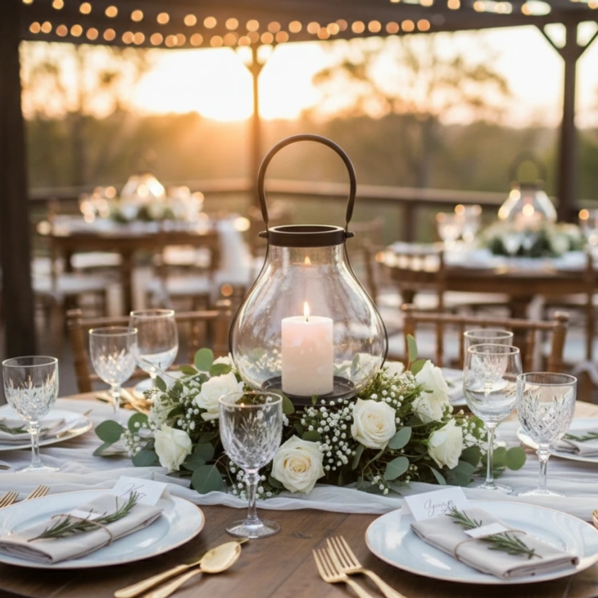 Dekorační lucerna GLASSY 25 cm černá