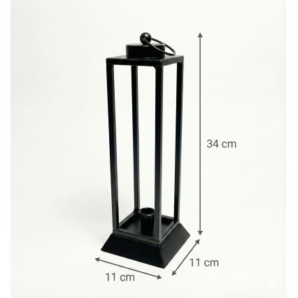 Dekorační lucerna HALL 34 cm černá