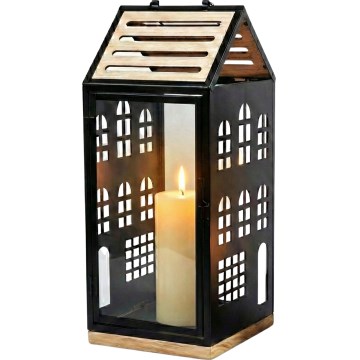 Dekorační lucerna HOME 47,5 cm černá/béžová