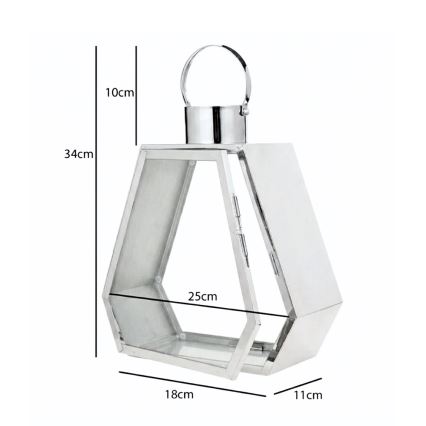 Dekorační lucerna PALACE 34 cm lesklý chrom