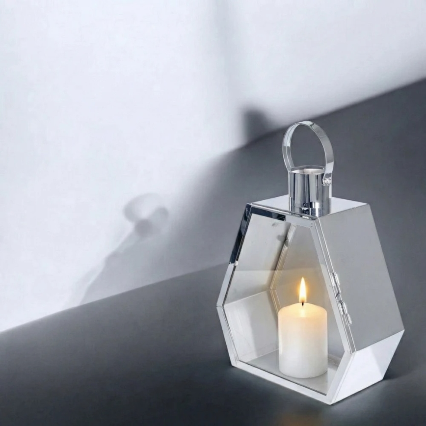 Dekorační lucerna PALACE 43 cm lesklý chrom