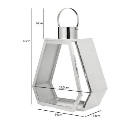 Dekorační lucerna PALACE 43 cm lesklý chrom