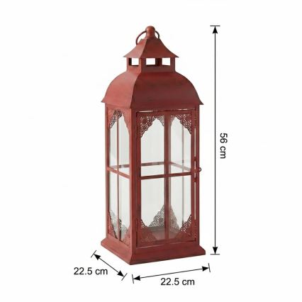 Dekorační lucerna REDY 56 cm červená