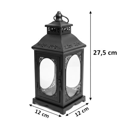 Dekorační lucerna ROSEHILL 27,5 cm černá