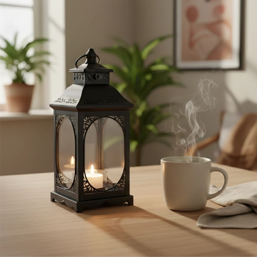 Dekorační lucerna ROSEHILL 40 cm černá