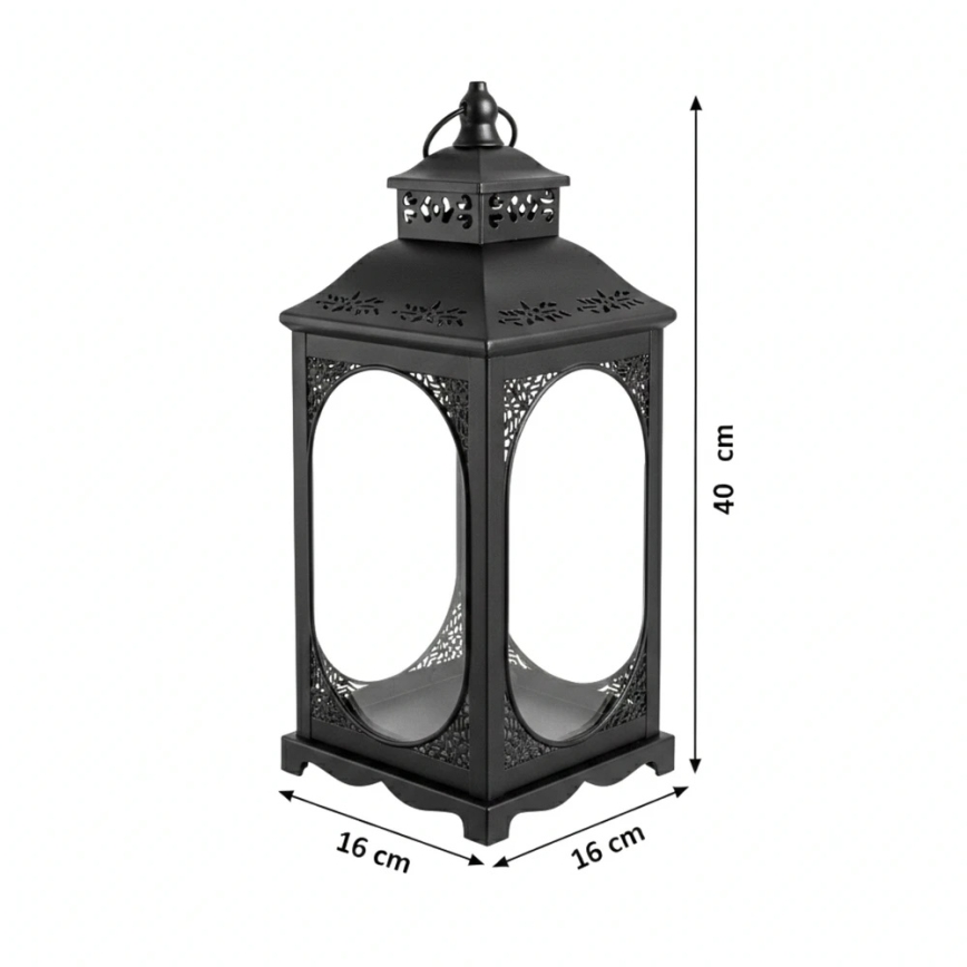 Dekorační lucerna ROSEHILL 40 cm černá