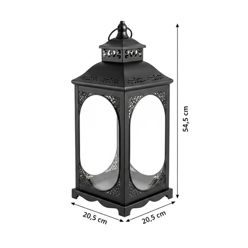 Dekorační lucerna ROSEHILL 54,5 cm černá