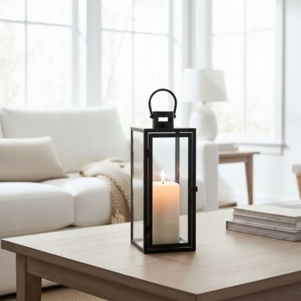 Dekorační lucerna TOWER 29 cm černá