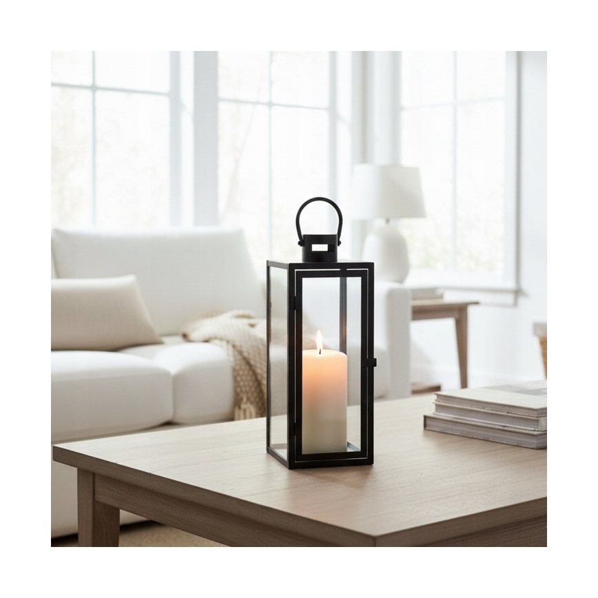 Dekorační lucerna TOWER 29 cm černá