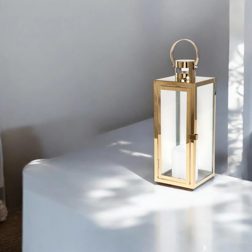 Dekorační lucerna TOWER 29 cm zlatá