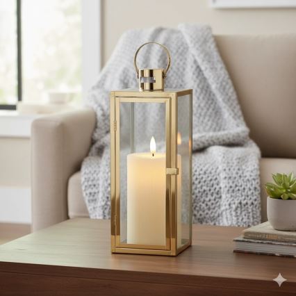 Dekorační lucerna TOWER 29 cm zlatá