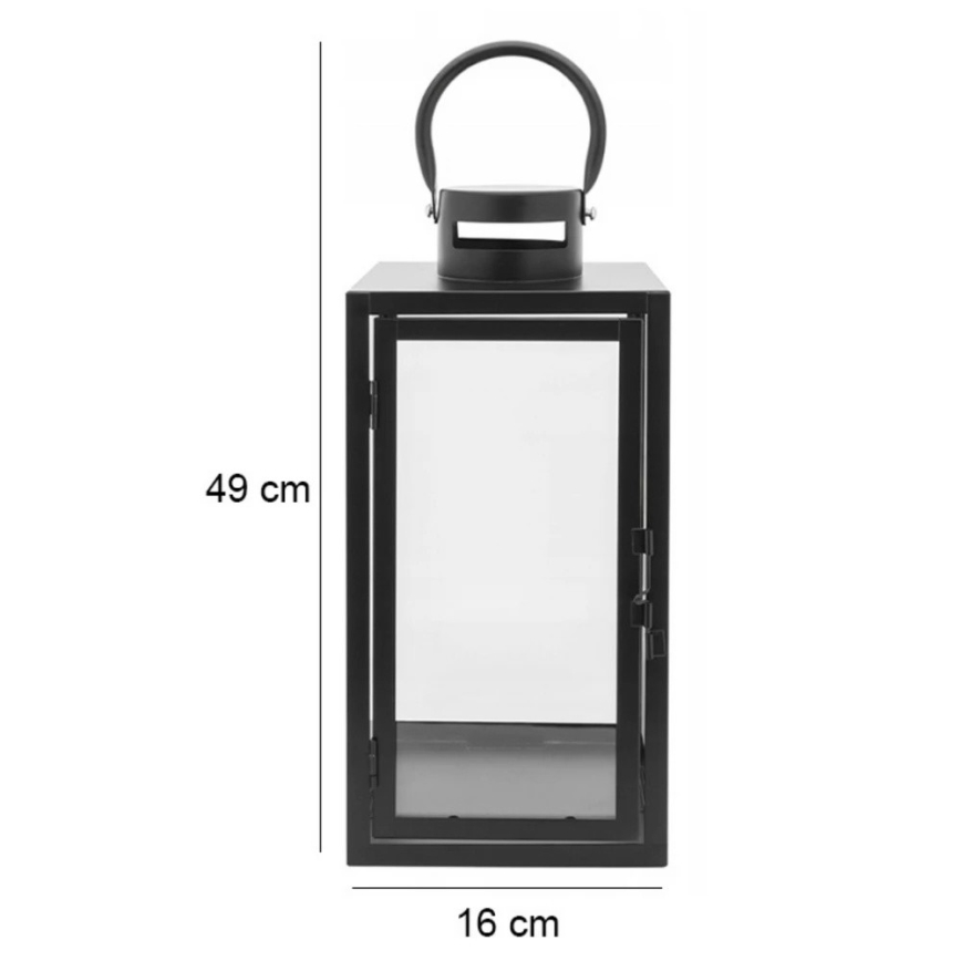 Dekorační lucerna TOWER 49 cm černá