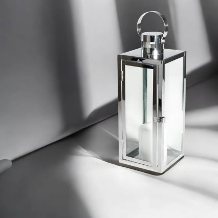 Dekorační lucerna TOWER 63 cm lesklý chrom