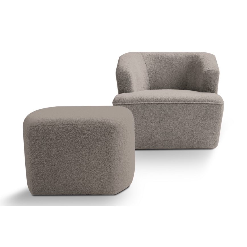 Designový taburet ESTRELA 43x63 cm béžová