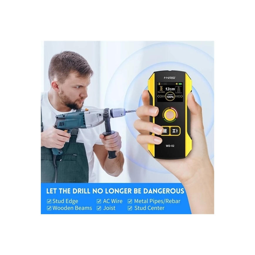 Detektor kovů, napětí a nehomogenity 300 mAh 5V