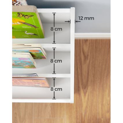 Dětská knihovnička se zásuvkou ANET bílá
