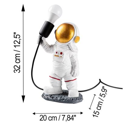 Dětská lampička ASTRONAUT 1xE27/40W/230V měděná/bílá