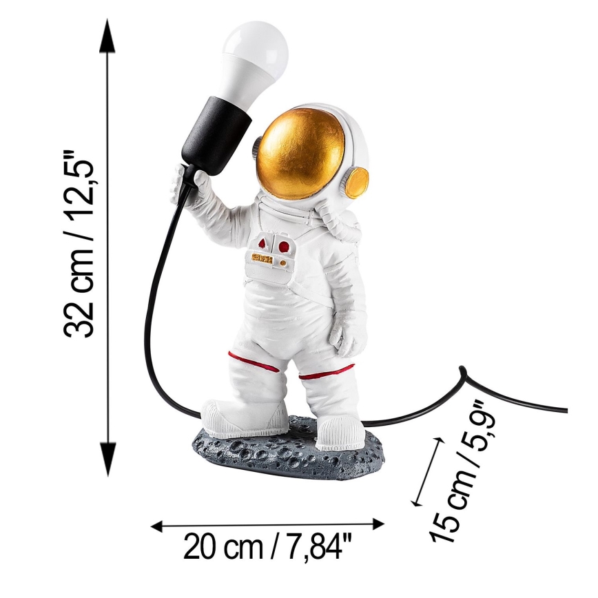 Dětská lampička ASTRONAUT 1xE27/40W/230V měděná/bílá