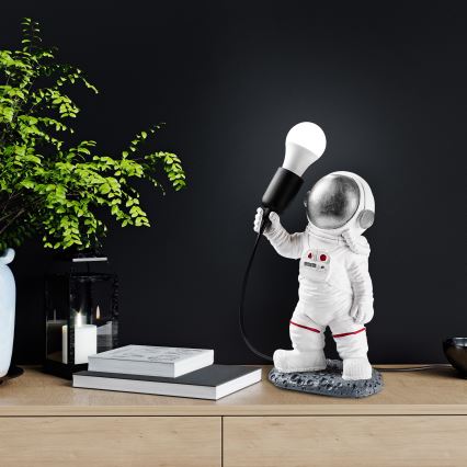 Dětská lampička ASTRONAUT 1xE27/40W/230V stříbrná/bílá