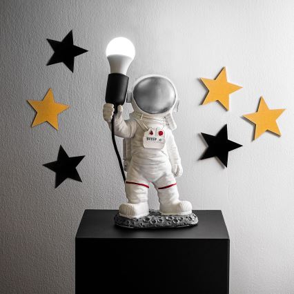 Dětská lampička ASTRONAUT 1xE27/40W/230V stříbrná/bílá