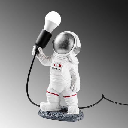 Dětská lampička ASTRONAUT 1xE27/40W/230V stříbrná/bílá