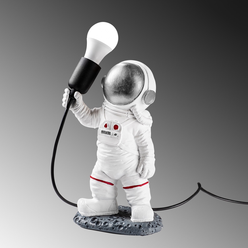 Dětská lampička ASTRONAUT 1xE27/40W/230V stříbrná/bílá