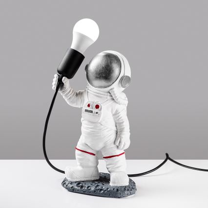 Dětská lampička ASTRONAUT 1xE27/40W/230V stříbrná/bílá