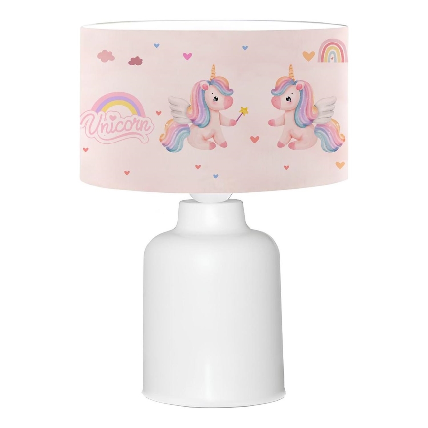 Dětská lampička CANDY 1xE27/40W/230V růžová/bílá