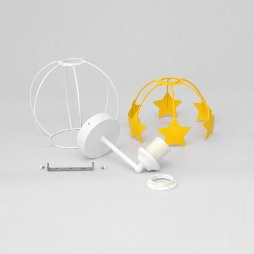 Dětská nástěnná lampa STARS 1xE27/15W/230V žlutá/bílá