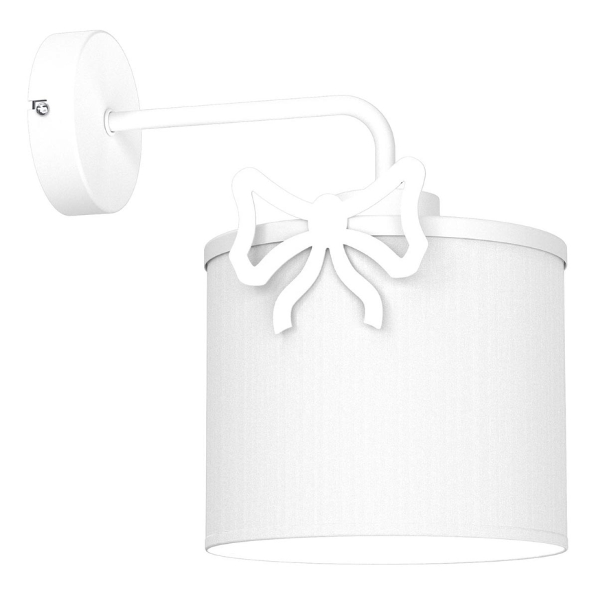 Dětská nástěnná lampa SWEET 1xE27/15W/230V bílá/mašle