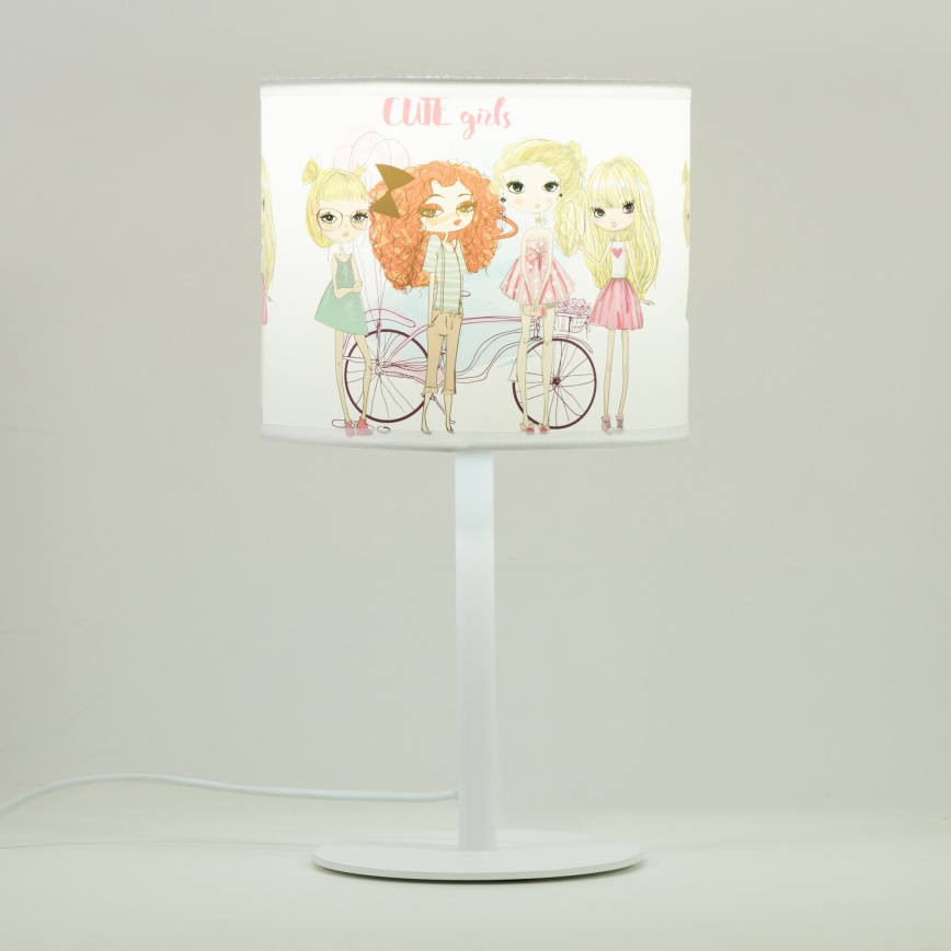 Dětská stolní lampa GIRLS VIBES 1xE27/60W/230V pr. 18 cm dívky