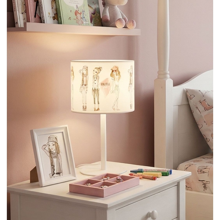 Dětská stolní lampa GIRLS VIBES 1xE27/60W/230V pr. 18 cm dívky