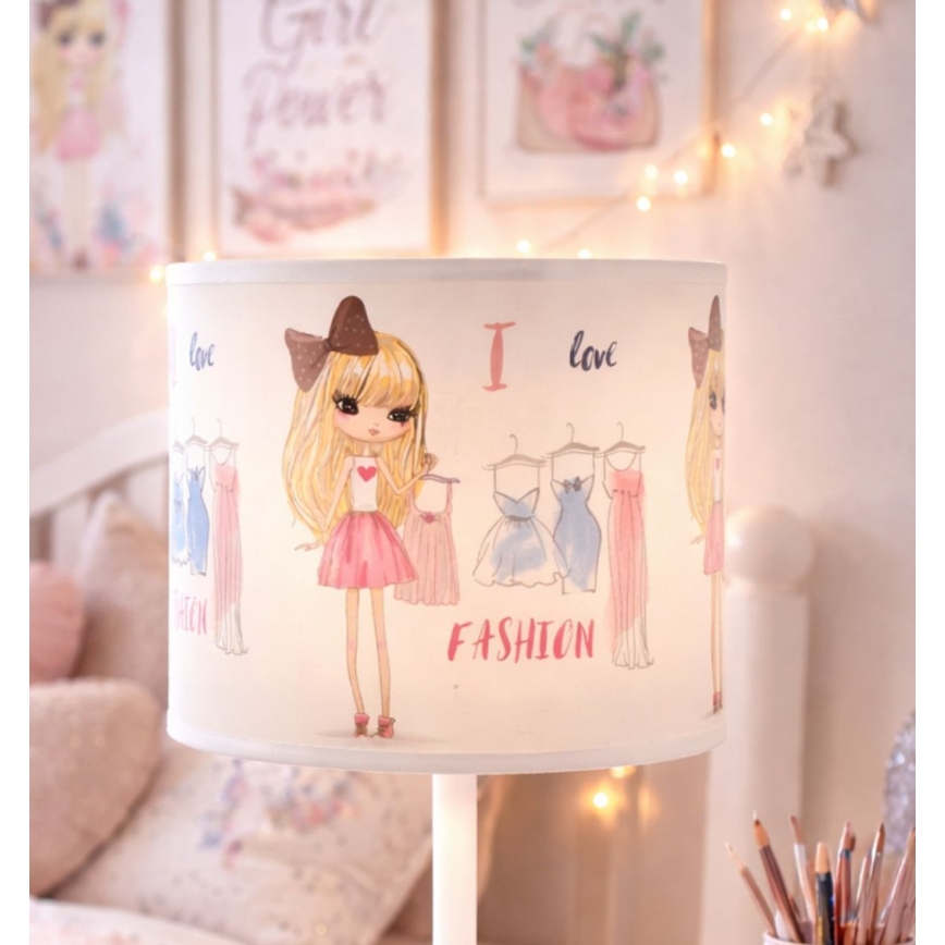 Dětská stolní lampa GIRLS VIBES 1xE27/60W/230V pr. 18 cm I love fashion